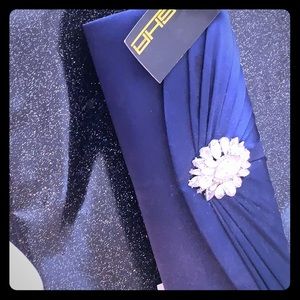 Navy rhinestone clutch brand new by SASHA